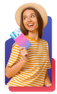 mulher viajando o mundo